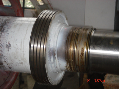 發(fā)電機(jī)轉(zhuǎn)子更換新滑環(huán)